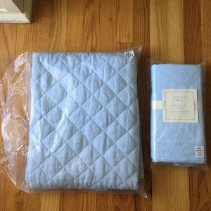 Pottery Barn Baby quilt and crib skirt